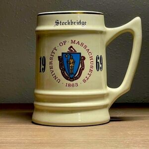 Antique Old Ceramic 1969 University Of Massachusetts Fraternity Mug Stein, Rare